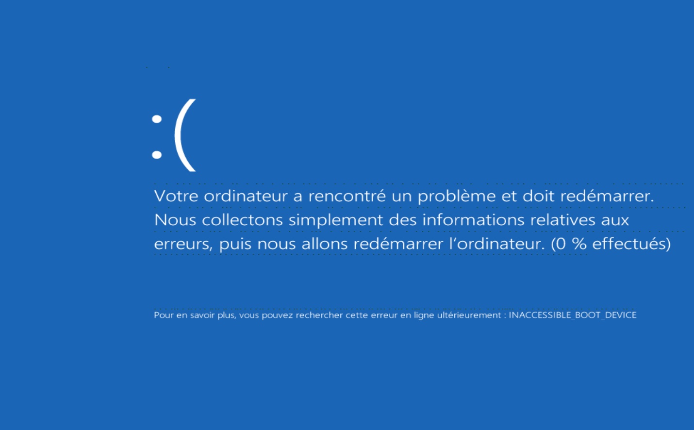 ecran bleu windows 8